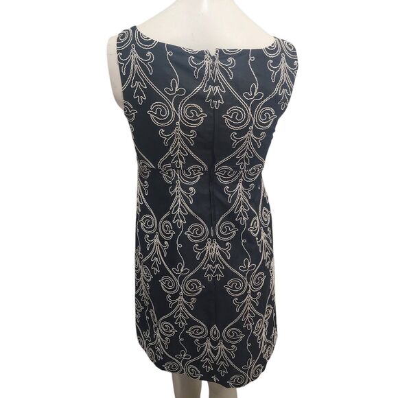 Nicole Miller Pencil Dress Womens SZ L Embroidered 90s French Simple Old Money - Picture 3 of 6